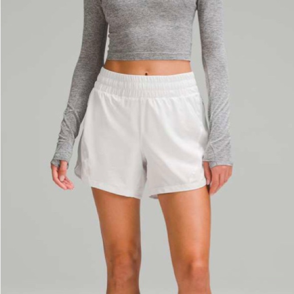 Lululemon Track That High-Rise Lined Short 5"
Light Vapor